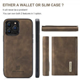 Dg.Ming iPhone 15 Pro Max Cover M1 Series Aftagelig Kortholder Kaffe
