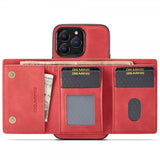 Dg.Ming iPhone 15 Pro Max Cover M1 Series Aftagelig Kortholder Rød