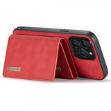 Dg.Ming iPhone 15 Pro Max Cover M1 Series Aftagelig Kortholder Rød