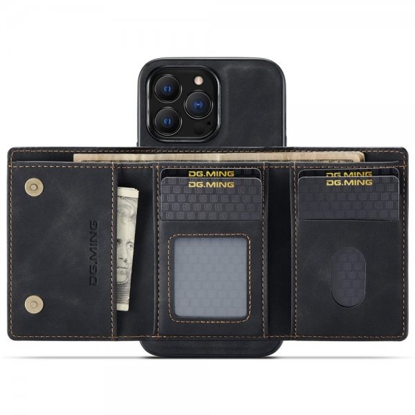 Dg.Ming iPhone 15 Pro Max Cover M1 Series Aftagelig Kortholder Sort