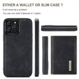 Dg.Ming iPhone 15 Pro Max Cover M1 Series Aftagelig Kortholder Sort
