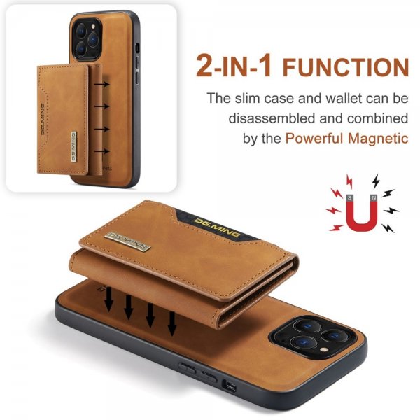 Dg.Ming iPhone 15 Pro Max Cover M2 Series Aftagelig Kortholder Brun