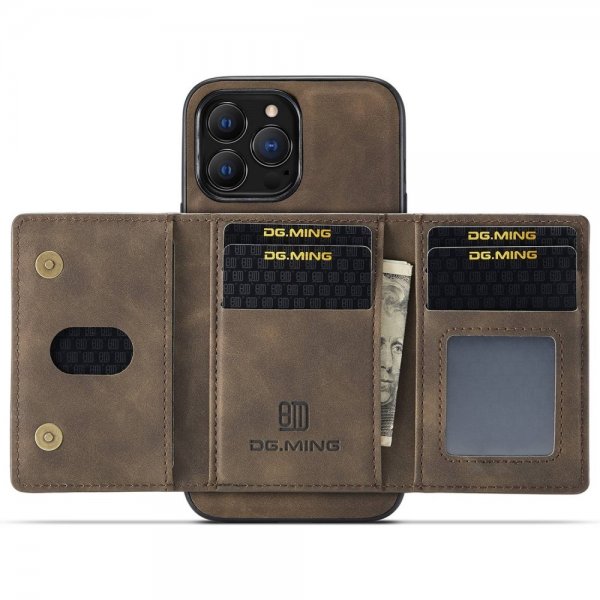 Dg.Ming iPhone 15 Pro Max Cover M2 Series Aftagelig Kortholder Kaffe