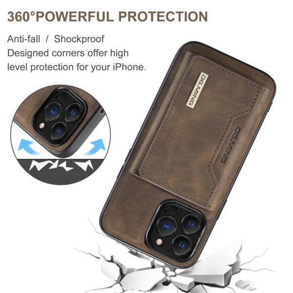 Dg.Ming iPhone 15 Pro Max Cover M2 Series Aftagelig Kortholder Kaffe