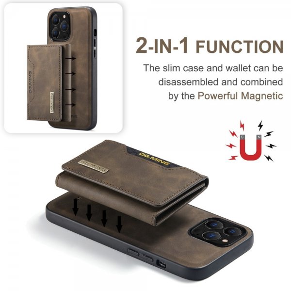 Dg.Ming iPhone 15 Pro Max Cover M2 Series Aftagelig Kortholder Kaffe