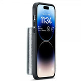 Dg.Ming iPhone 15 Pro Max Cover M3 Series Aftagelig Kortholder Glitter Sølv