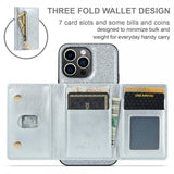 Dg.Ming iPhone 15 Pro Max Cover M3 Series Aftagelig Kortholder Glitter Sølv