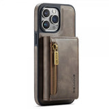 Dg.Ming iPhone 15 Pro Max Cover M5-serie Aftagelig Kortholder Kaffe