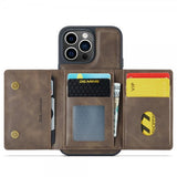 Dg.Ming iPhone 15 Pro Max Cover M5-serie Aftagelig Kortholder Kaffe