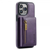 Dg.Ming iPhone 15 Pro Max Cover M5-serie Aftagelig Kortholder Lilla
