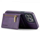Dg.Ming iPhone 15 Pro Max Cover M5-serie Aftagelig Kortholder Lilla