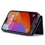 Dg.Ming iPhone 15 Pro Max Cover M5-serie Aftagelig Kortholder Lilla