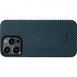 Pitaka iPhone 15 Pro Max Cover MagEZ Case 4 Sort/Blå Twill