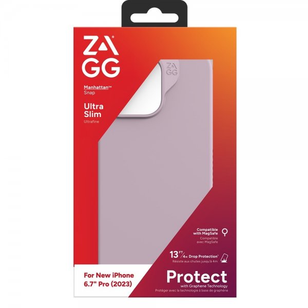 ZAGG iPhone 15 Pro Max Cover Manhattan Snap Lavender