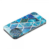 iPhone 15 Pro Max Cover Marmormønster Blå Grøn