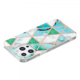 iPhone 15 Pro Max Cover Marmormønster Grøn Hvid