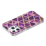 iPhone 15 Pro Max Cover Marmormønster Lilla