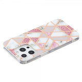 iPhone 15 Pro Max Cover Marmormønster Rosa Grå