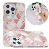iPhone 15 Pro Max Cover Marmormønster Rosa Grå