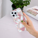 iPhone 15 Pro Max Cover Marmormønster Rosa Grå