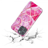 iPhone 15 Pro Max Cover Marmormønster Rosa Rød