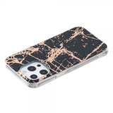 iPhone 15 Pro Max Cover Marmormønster Sort