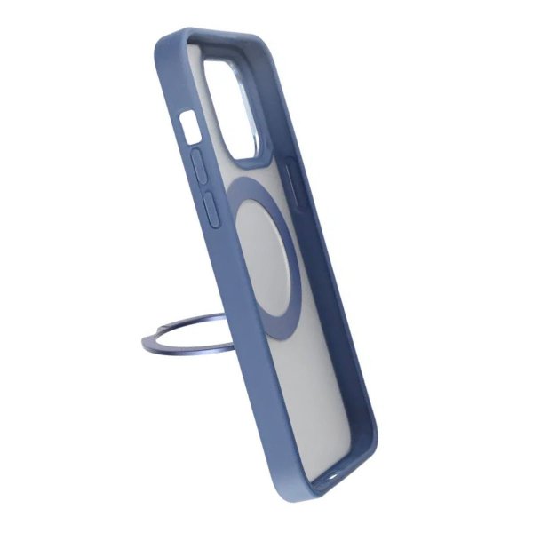 Rvelon iPhone 15 Pro Max Cover Roterbart MagSafe Stativ Blå