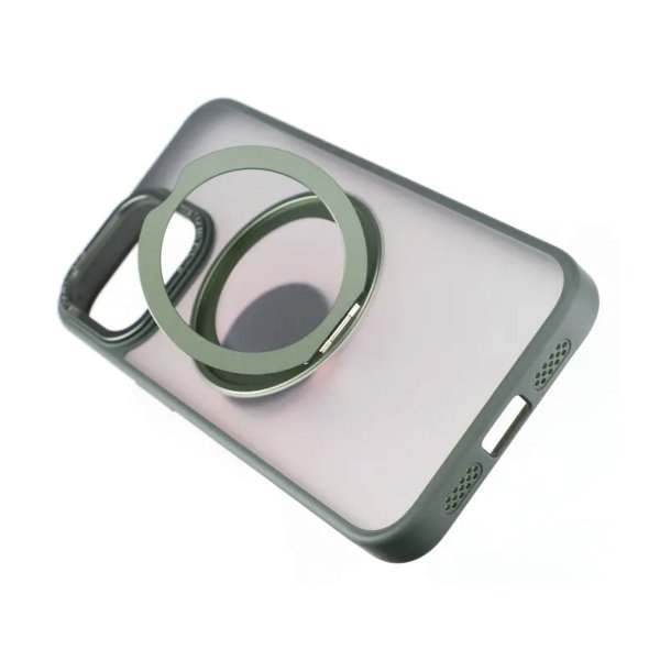 Rvelon iPhone 15 Pro Max Cover Roterbart MagSafe Stativ Grøn