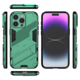 iPhone 15 Pro Max Cover med Stander Grøn