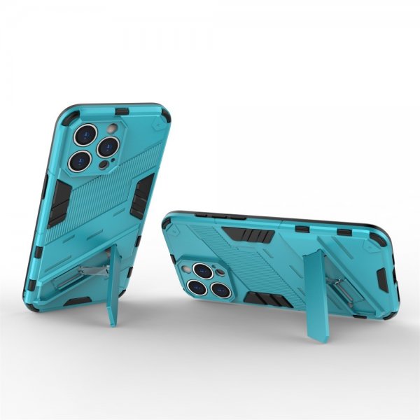 iPhone 15 Pro Max Cover med Stativ Lyseblå