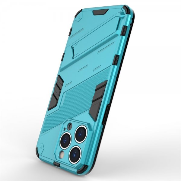 iPhone 15 Pro Max Cover med Stativ Lyseblå