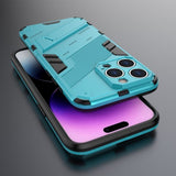 iPhone 15 Pro Max Cover med Stativ Lyseblå