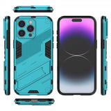 iPhone 15 Pro Max Cover med Stativ Lyseblå