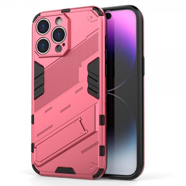 iPhone 15 Pro Max Cover med Stander Magenta