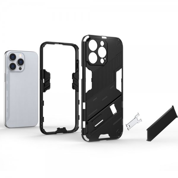 iPhone 15 Pro Max Cover med Stativ Orange