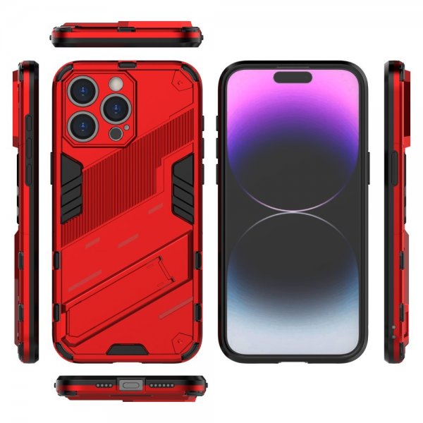 iPhone 15 Pro Max Cover med Stander Rød
