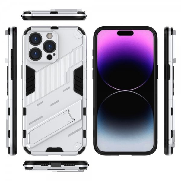 iPhone 15 Pro Max Cover med Stativ Hvid