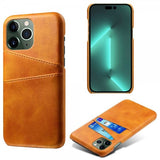iPhone 15 Pro Max Cover med to Kortlommer Lysebrun