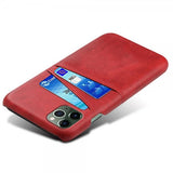 iPhone 15 Pro Max Cover med to kortlommer Rød