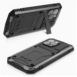 R-JUST iPhone 15 Pro Max Cover Metal Stødsikkert Sort