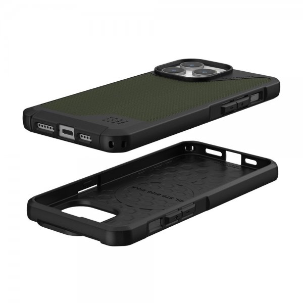 Urban Armor Gear (UAG) iPhone 15 Pro Max Cover Metropolis LT MagSafe Kevlar Olive
