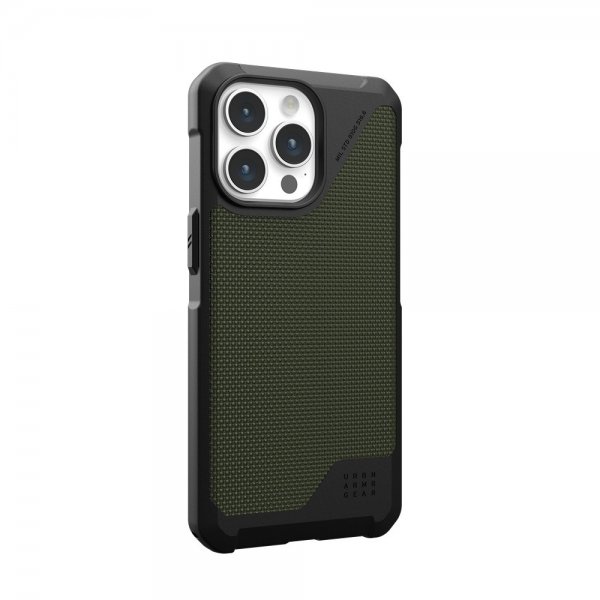 Urban Armor Gear (UAG) iPhone 15 Pro Max Cover Metropolis LT MagSafe Kevlar Olive