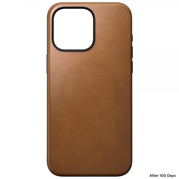 Nomad iPhone 15 Pro Max Cover Modern Leather Case English Tan