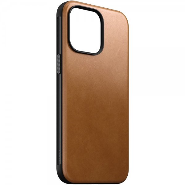 Nomad iPhone 15 Pro Max Cover Modern Leather Case English Tan