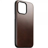 Nomad iPhone 15 Pro Max Cover Modern Leather Case Horween Rustic Brown