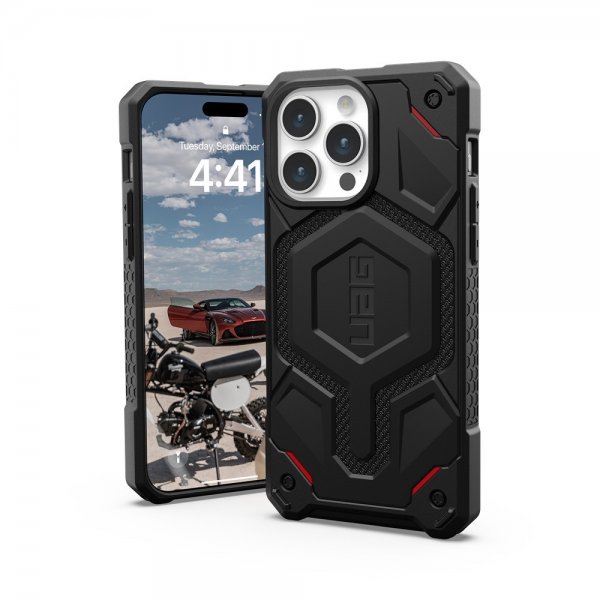 Urban Armor Gear (UAG) iPhone 15 Pro Max Skal Monarch Pro MagSafe Kevlar Black