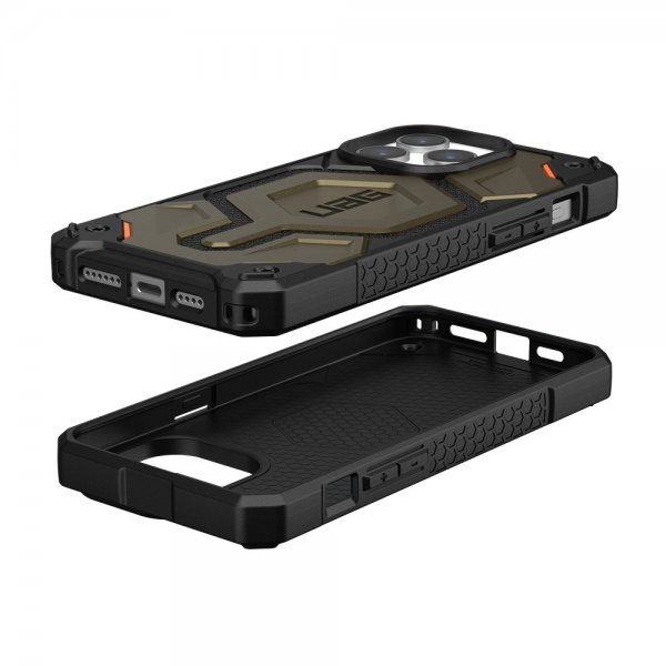 Urban Armor Gear (UAG) iPhone 15 Pro Max Cover Monarch Pro MagSafe Kevlar Element Green