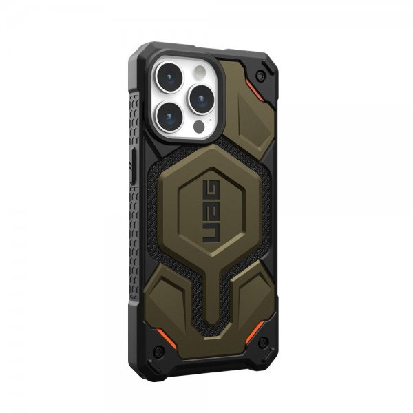 Urban Armor Gear (UAG) iPhone 15 Pro Max Cover Monarch Pro MagSafe Kevlar Element Green