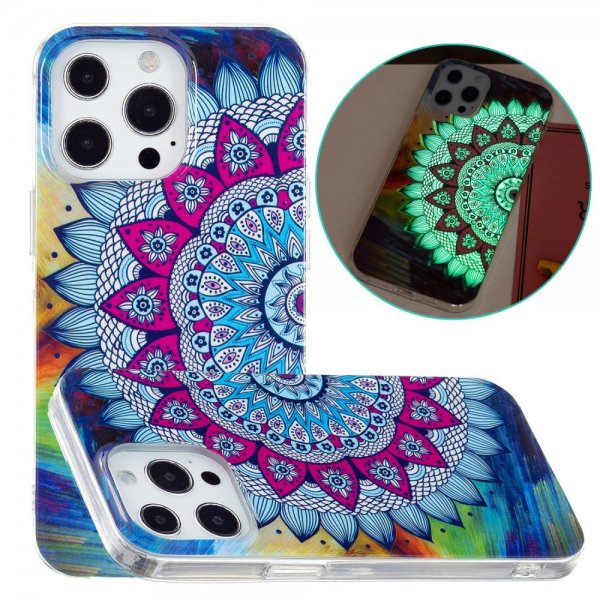 iPhone 15 Pro Max Cover Motiv Blå Mandala