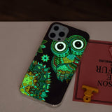 iPhone 15 Pro Max Cover Motiv Blå Ugle